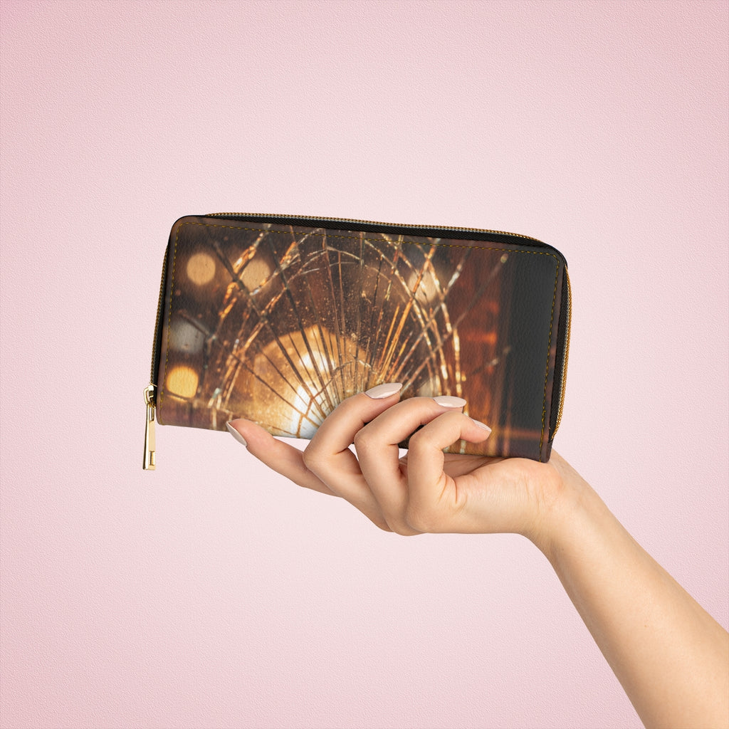 Zipper Wallet - Cinematic Amber Edge