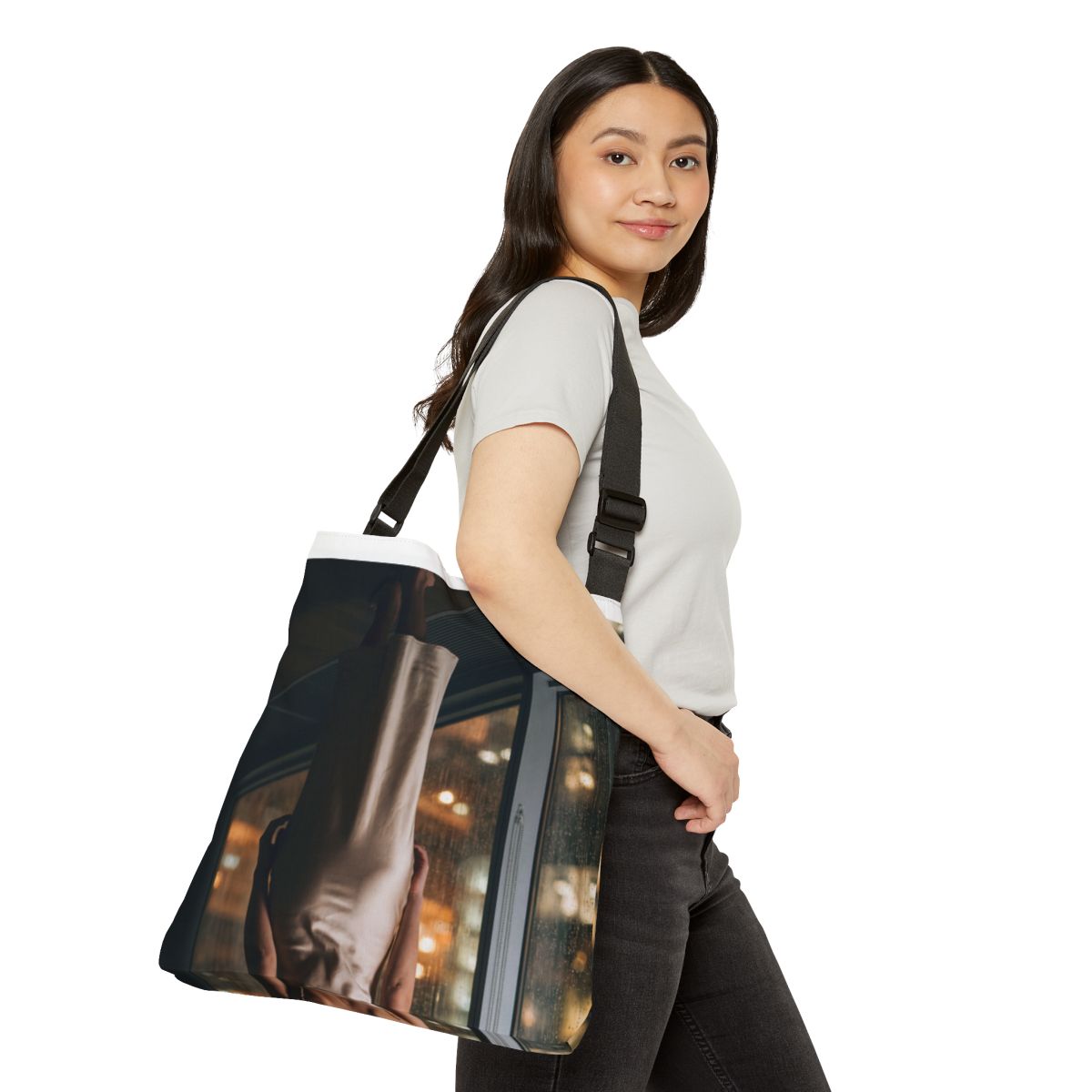 Adjustable Tote Bag - Cinematic Rain