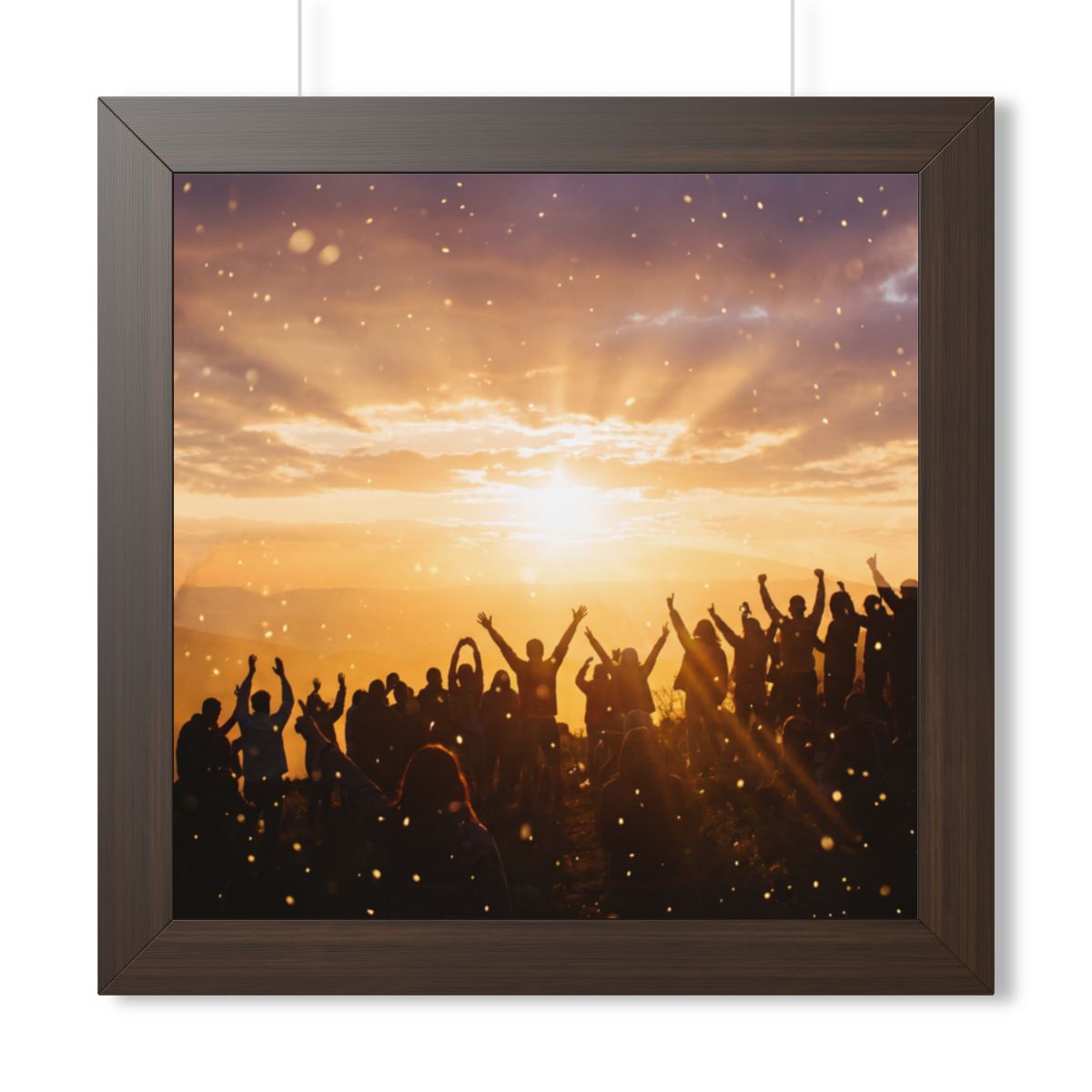 Framed Vertical Poster - Summit Ridge — Walnut (11×14... |...