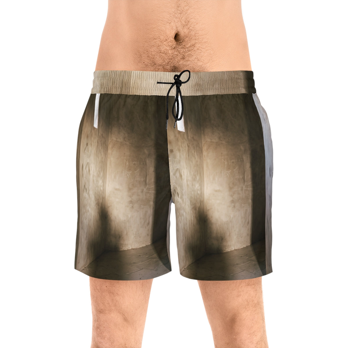 Men's Mid-Length Swim Shorts - Shadows of the Citadel moody...