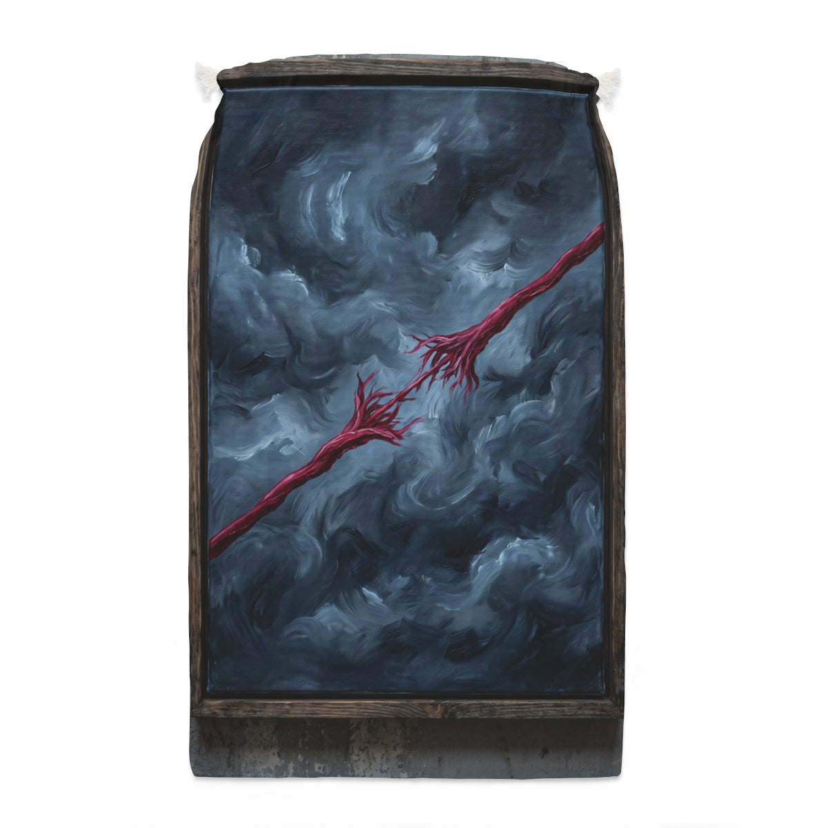 Crimson Tether Abstract Art Sack
