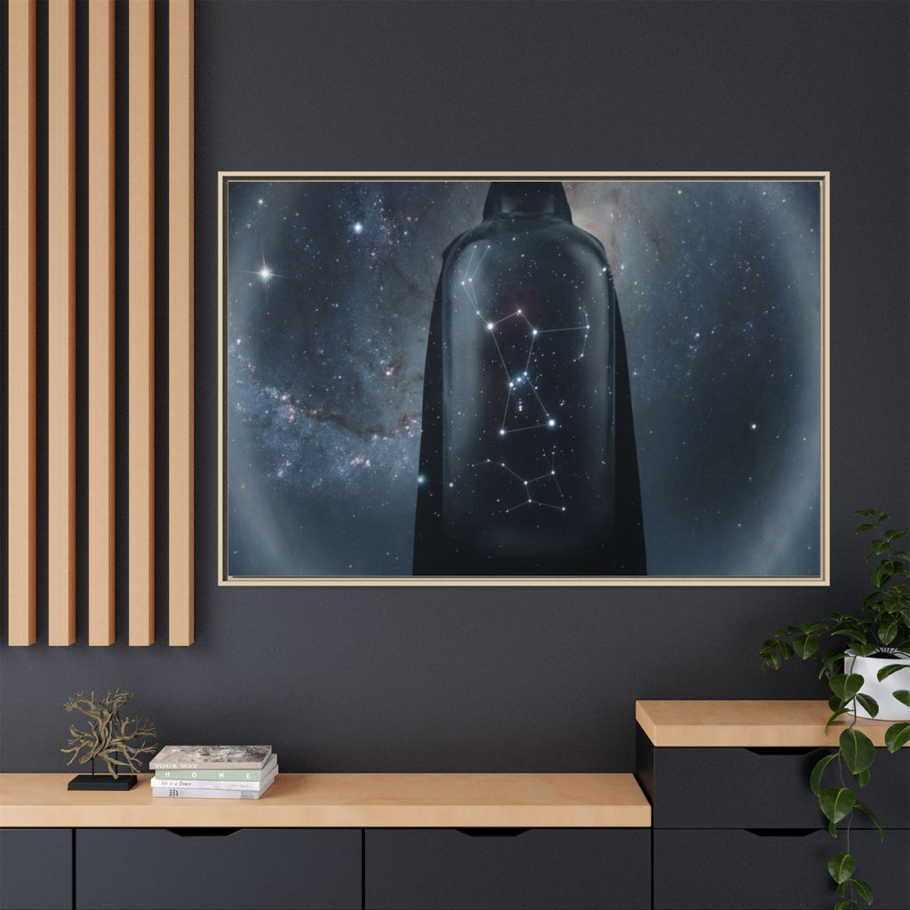 Matte Canvas, Framed - Cosmic Sentinel Orion Constellation...