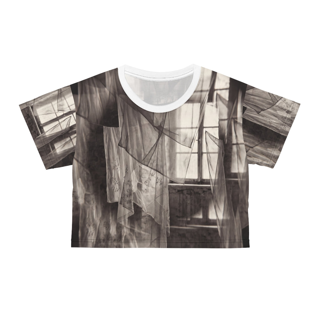 Crop Tee - Spectral Veils | Echovira Gallery