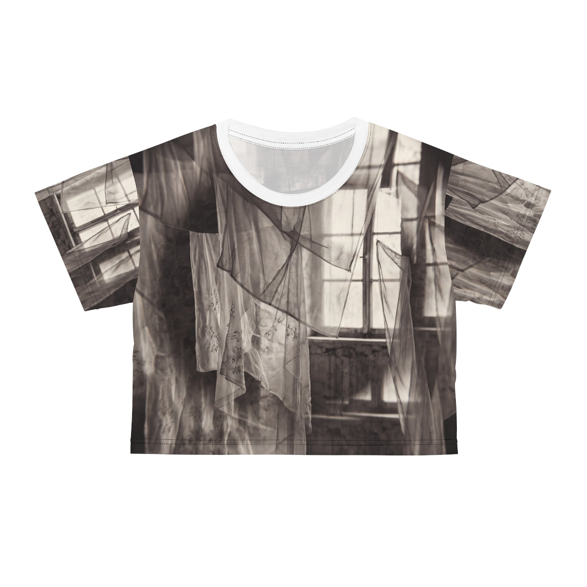 Crop Tee - Spectral Veils | Echovira Gallery