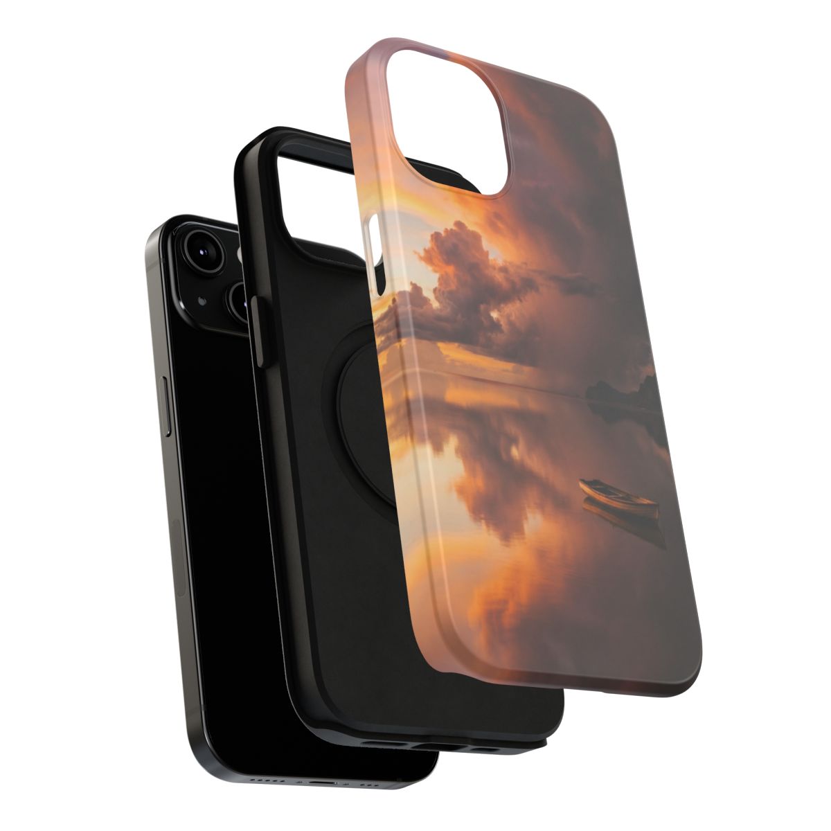 Impact-Resistant Apple iPhone Cases - Serene Tempest Sunset Lake | iPhone 17 Pro Max, 17 Pro, 17 Air & More