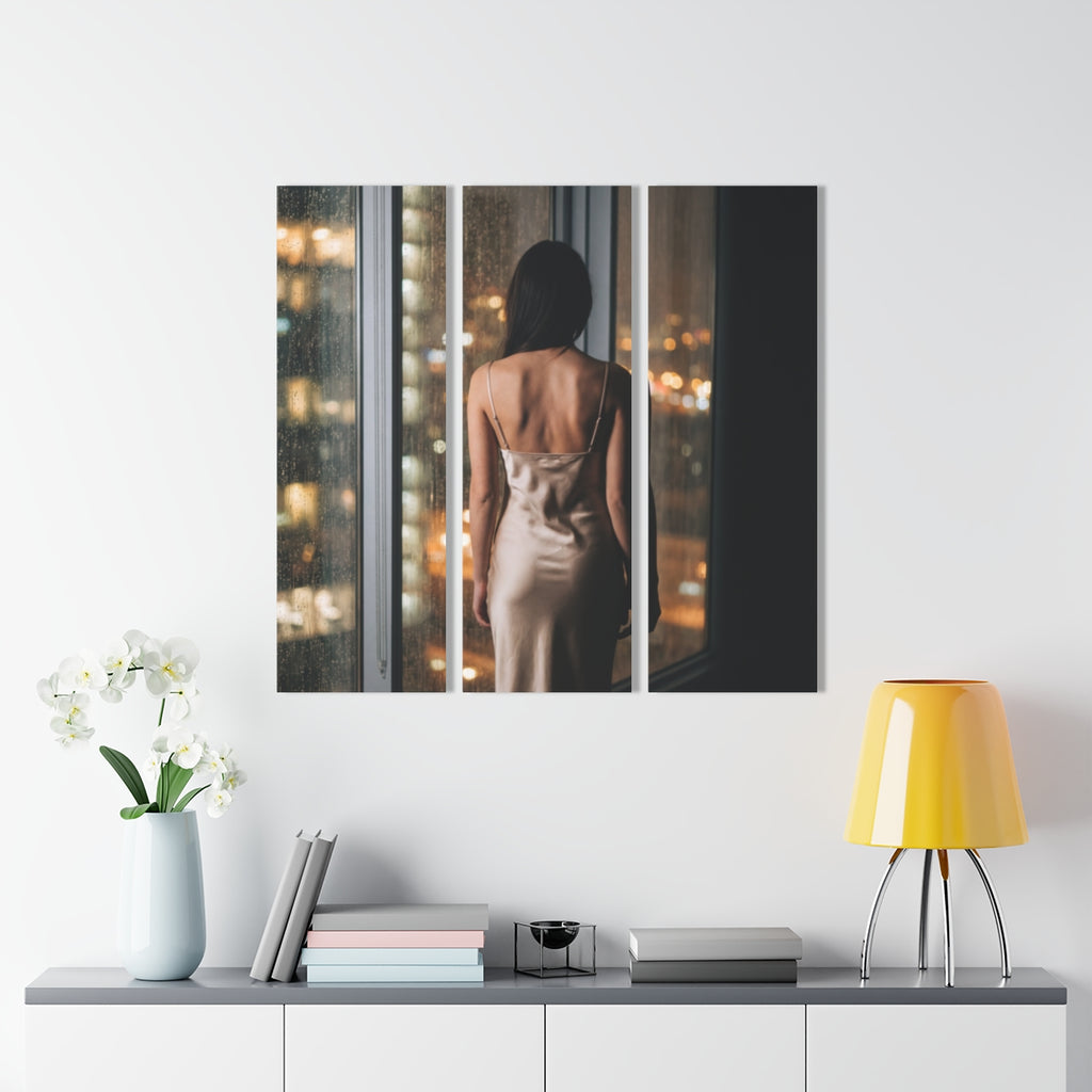 Triptych Acrylic Prints - Midnight Rain — Portrait