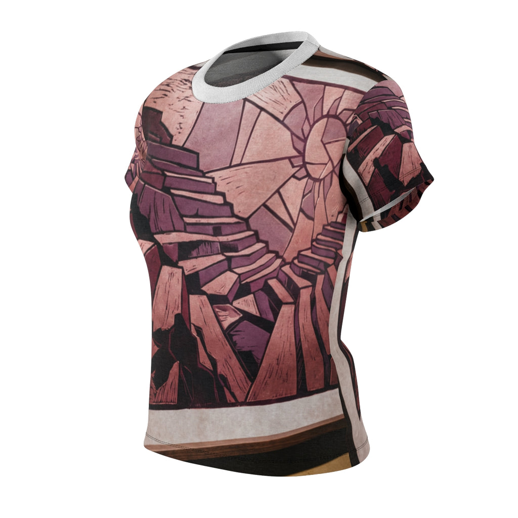 Women's Cut & Sew Tee - Canyon Sunrise | Echovira Gallery