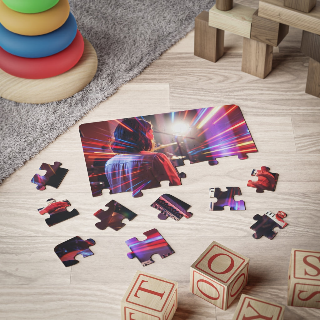 Kids' Puzzle with Synthwave Studio Keyboard Art