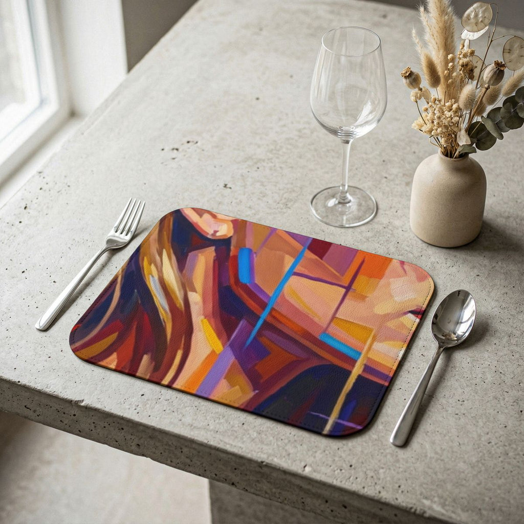 Leather Placemat - Shattered Elegance | Echovira Gallery