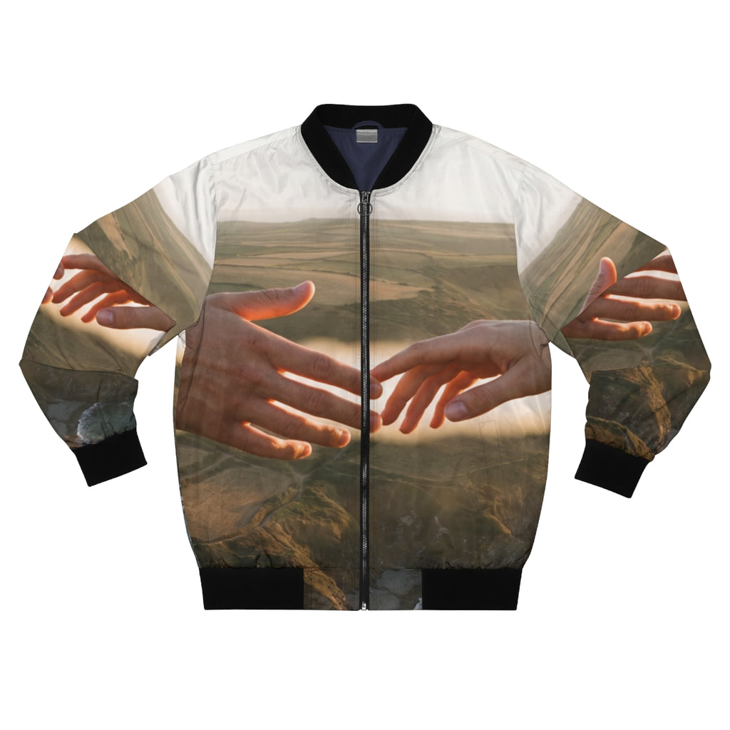 Men's Bomber Jacket - The Infinite Touch | Ethereal Coastal...
