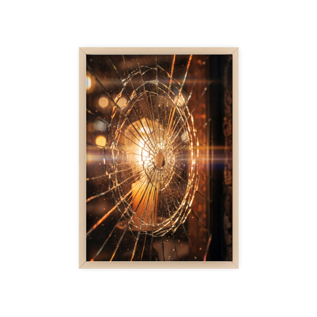 Wood Framed Poster - Cinematic Fracture