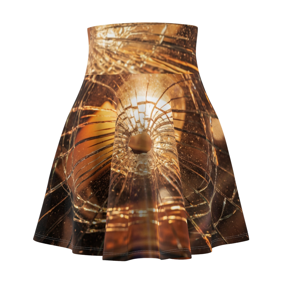 Women's Skater Skirt - Fractured Warmth - Moody Shattered......