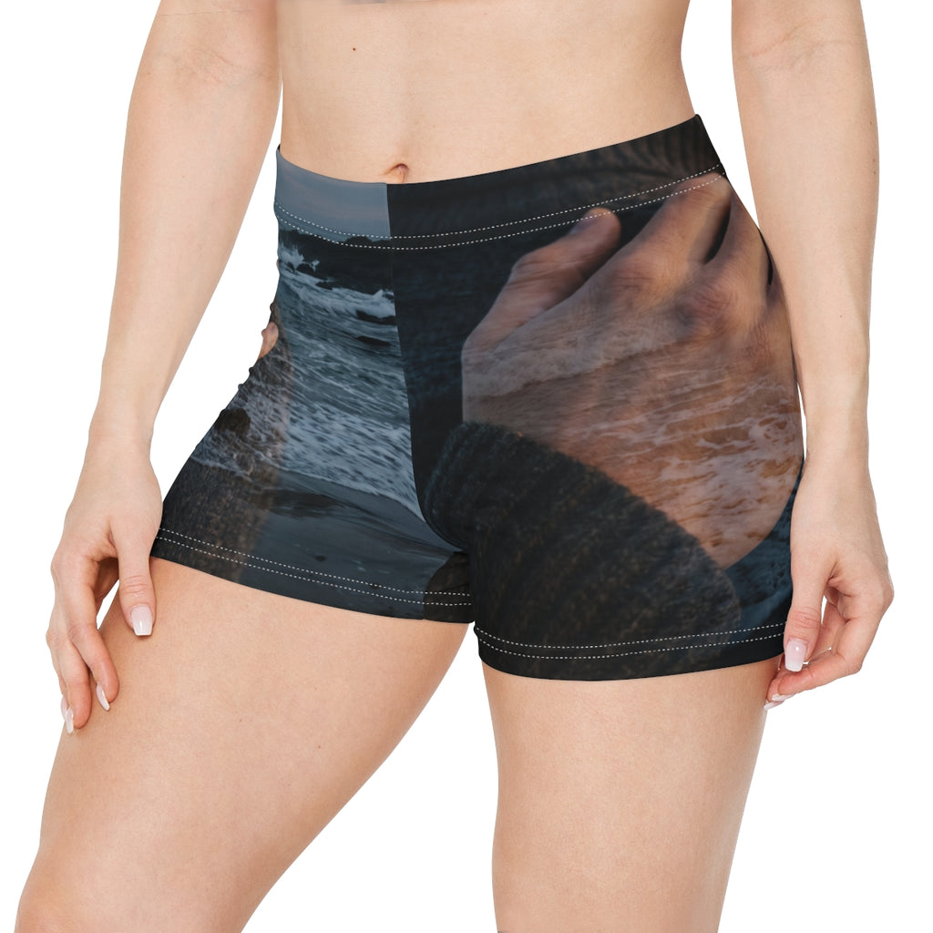 Women's Shorts - Silent Tides Ocean Coast | Echovira Gallery