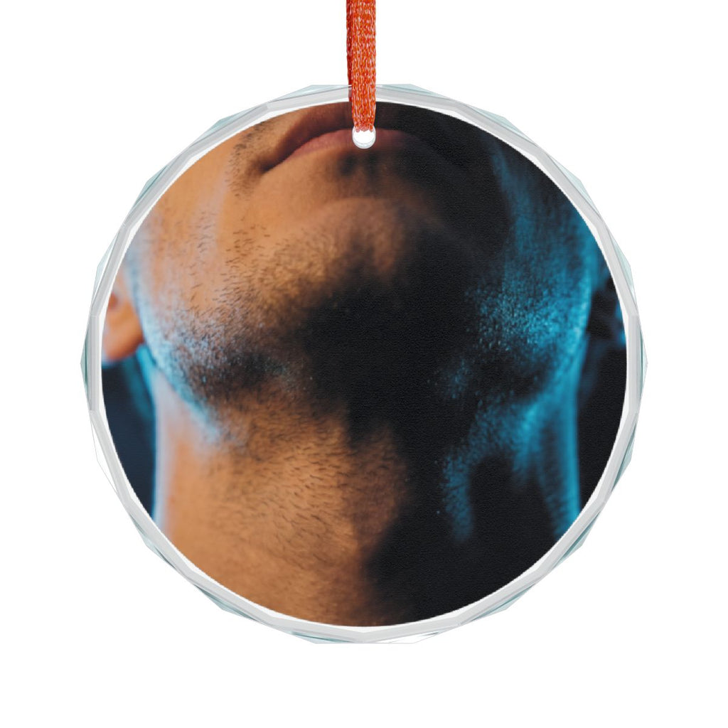 Crystal Glass Ornament - Synthwave Spark