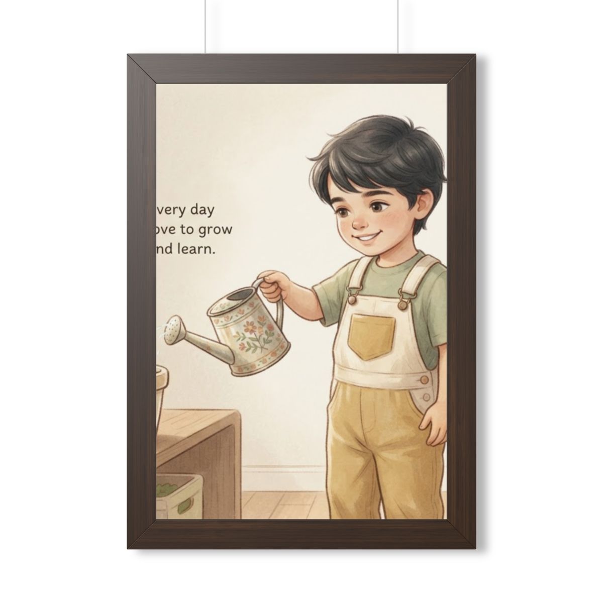 Framed Vertical Poster - Daily Growth Art — Walnut (11×14......