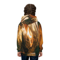 Altın Rengi Pirinç Aplik Desenli Çocuk Hoodie