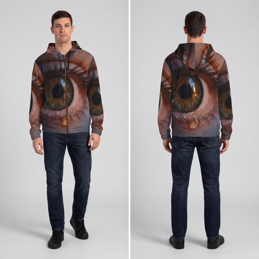 Men's Full-Zip Hoodie - Cinematic Eye