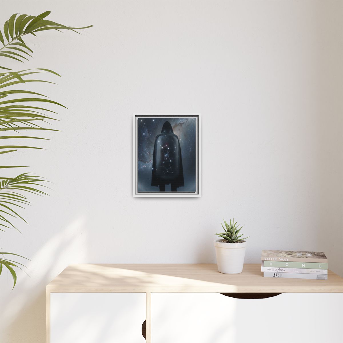 Matte Canvas, Framed - Cosmic Sentinel Orion Constellation...