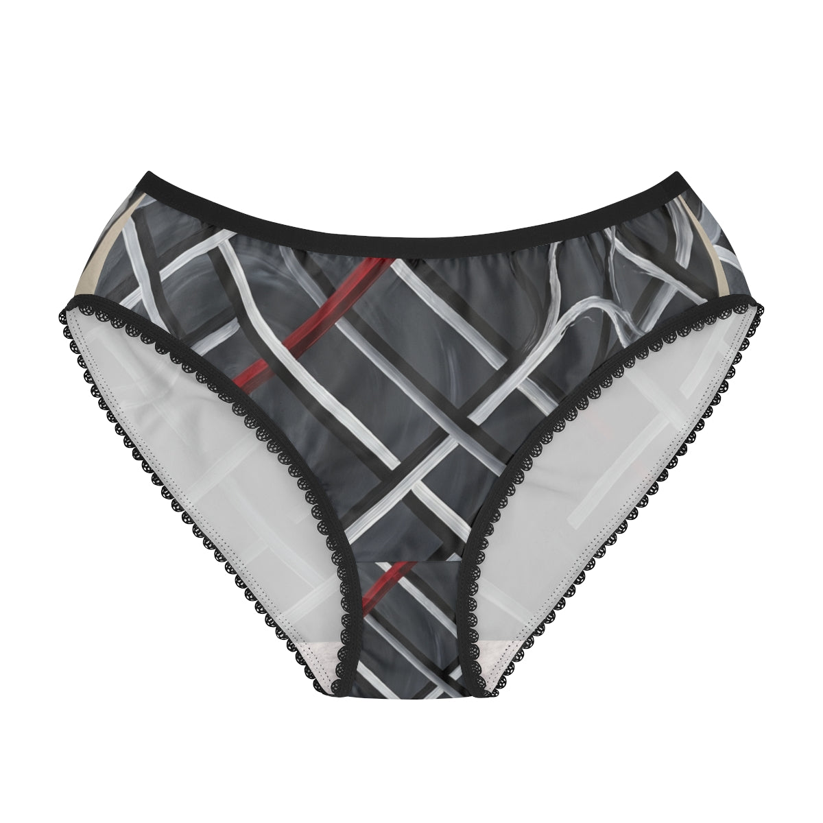 Women's Briefs - Geometric Grid Luxe | Echovira Gallery