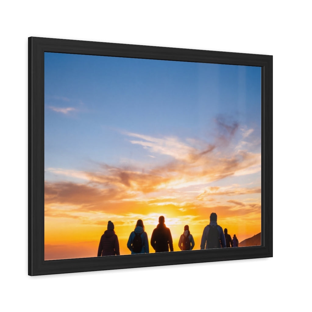 Framed Poster - Sunset Silhouette — Landscape