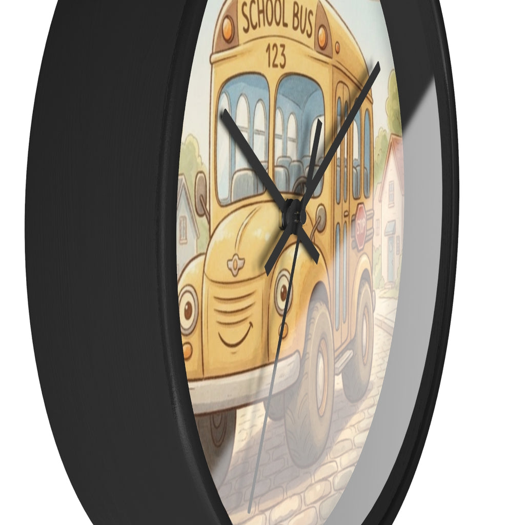 Wall Clock - Storybook School Bus Hour | Echovira Gallery