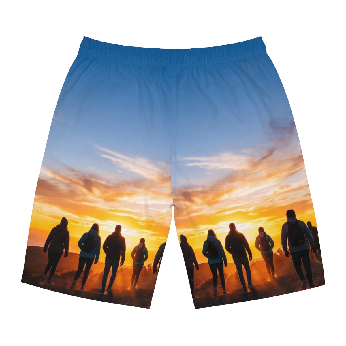 Men's Board Shorts - Sunset Horizon | Echovira Gallery