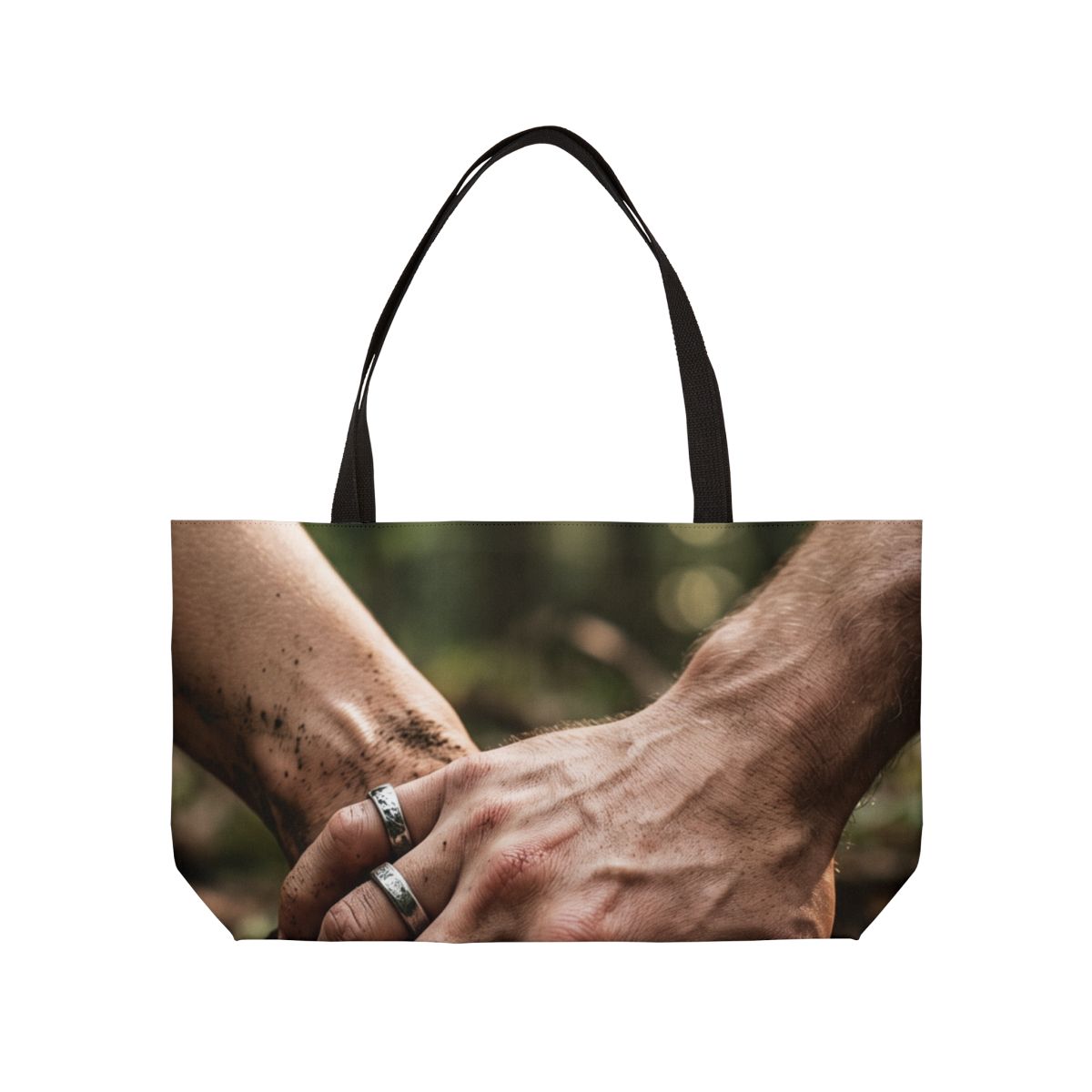 Weekender Tote Bag with Forest Hands and Roots