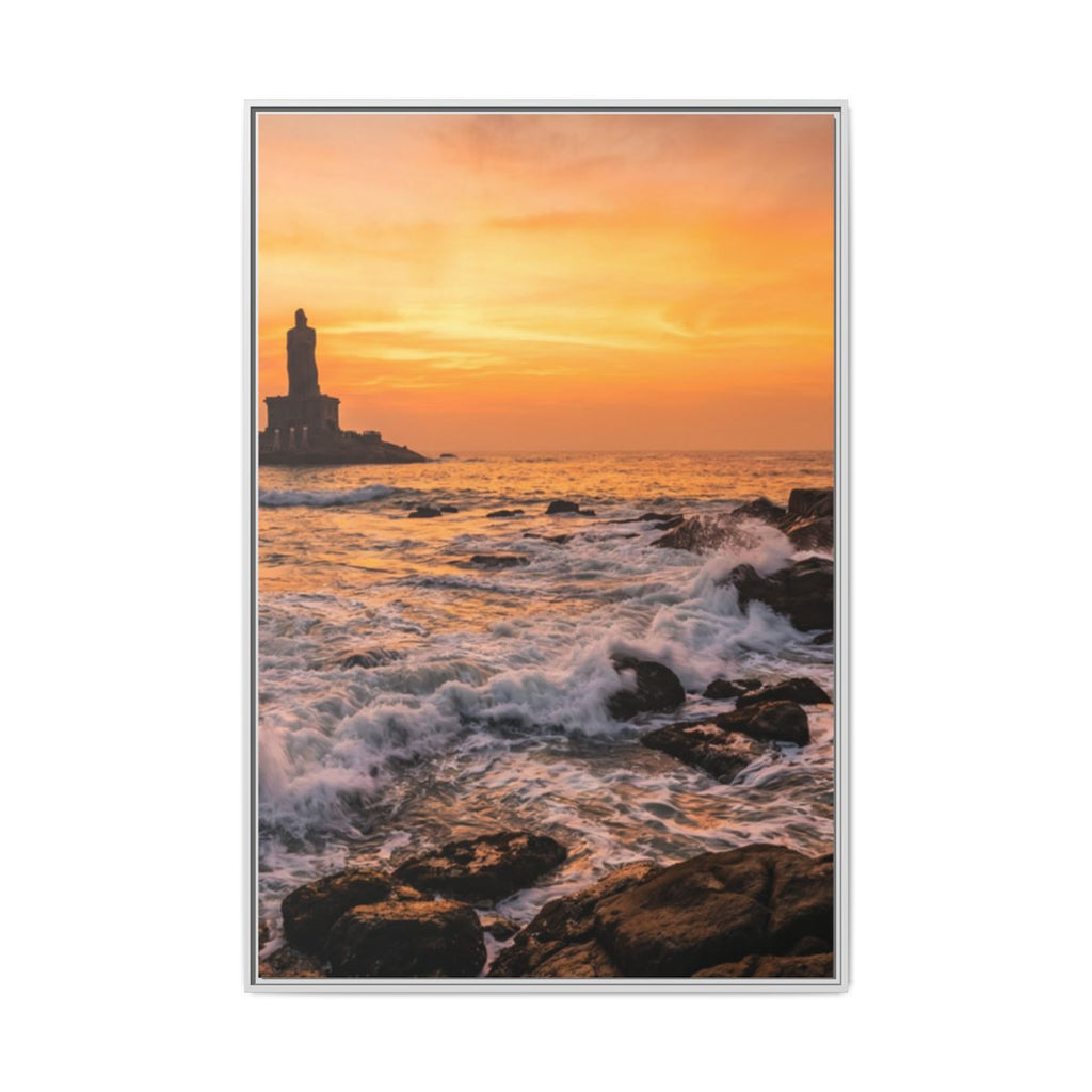 Framed Matte Canvas - Majestic Golden Coast