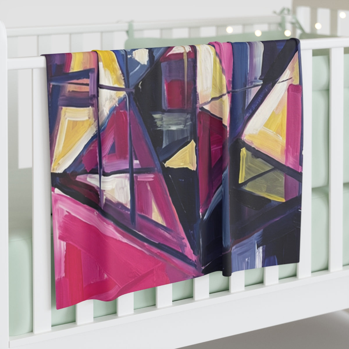 Baby Swaddle Blanket Geometric City Art