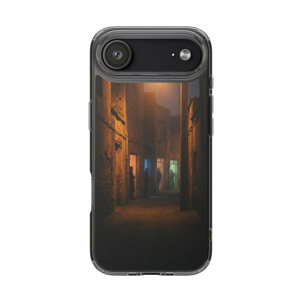 Clear Impact-Resistant Case - Night Alley iPhone Glow |...