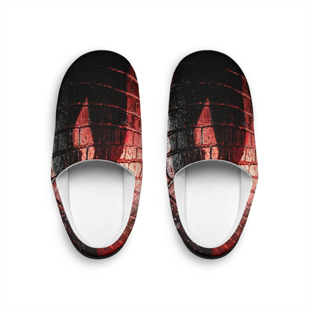 Women's Indoor Slippers - Crimson Shadows | Echovira Gallery