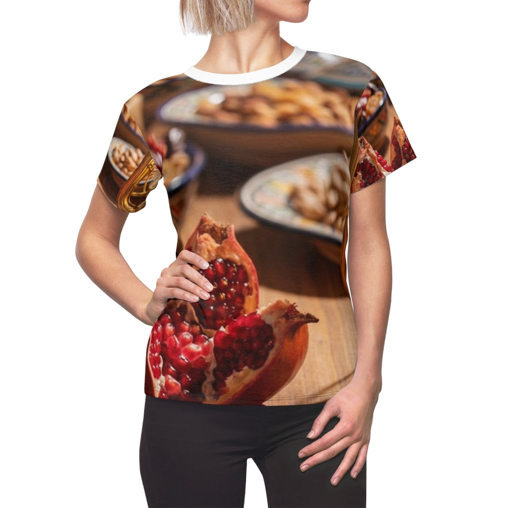 Women's Cut & Sew Tee - Amber Feast | Echovira Gallery