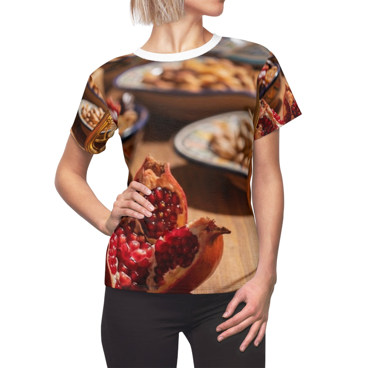 Women's Cut & Sew Tee - Amber Feast | Echovira Gallery