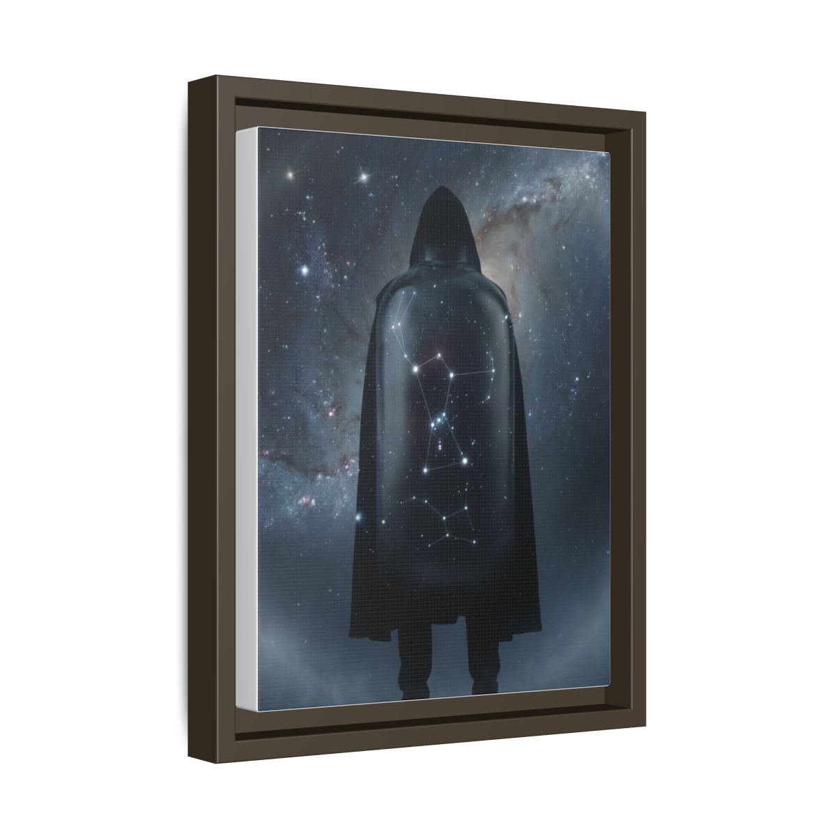 Framed Matte Canvas - Cosmic Sentinel — Espresso / 1.25" (8×10, 9×12, 11×14, 12×16, 10×20, 12×18, 16×20, 16×24, 18×24, 12×36, 20×24, 16×32, 20×30, 24×30, 24×32, 16×48, 24×36, 24×48, 30×40, 20×60, 32×48, 30×60 & 40×60)