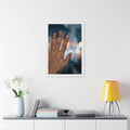 Rainy City Window White Framed Poster