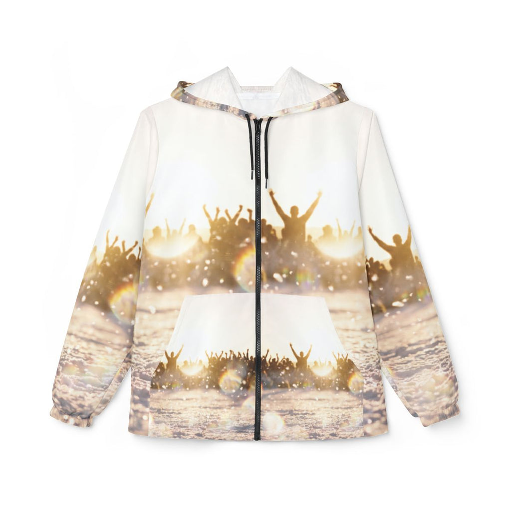 Men's Windbreaker Jacket Golden Hour Crowd Art