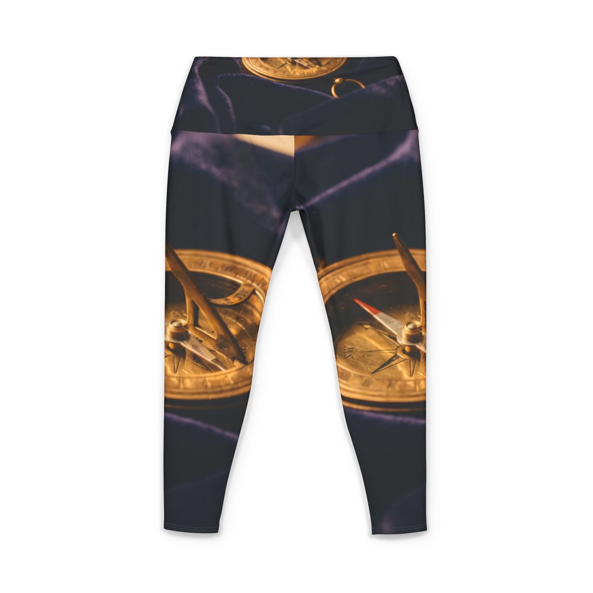 Women's Yoga Pants with Vintage Brass Sundial