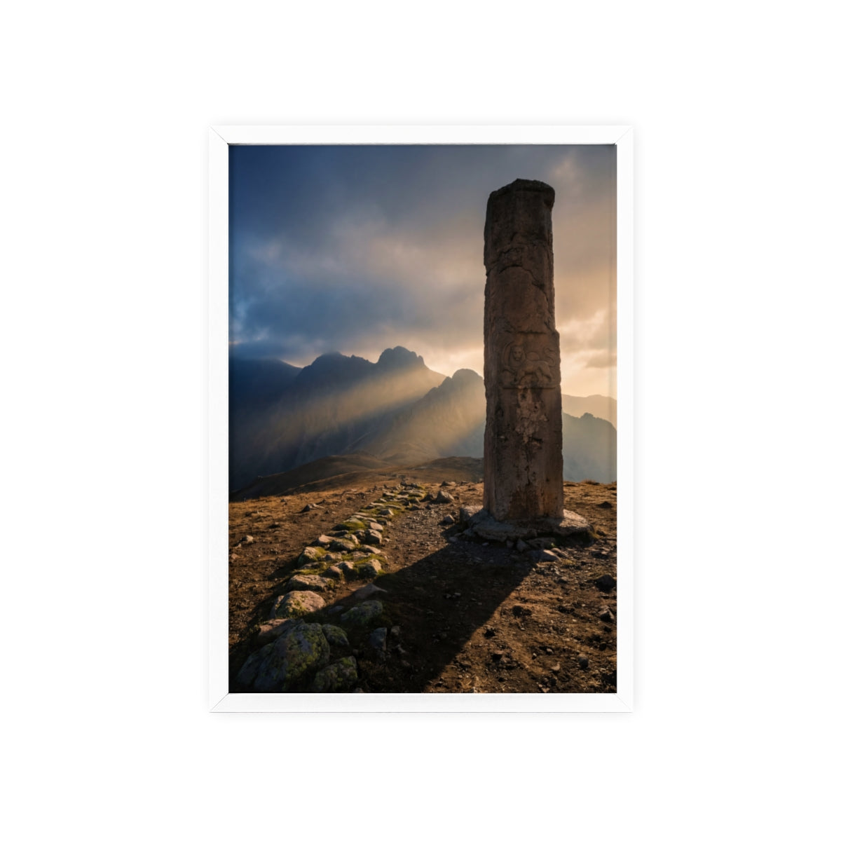 Wooden Frame Poster - Majestic Peak