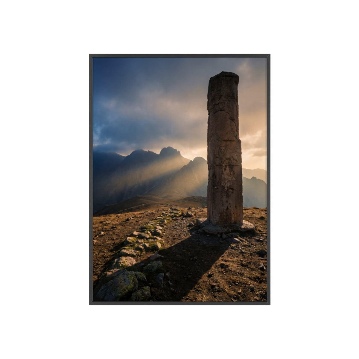 Wooden Framed Poster - Mystic Peak