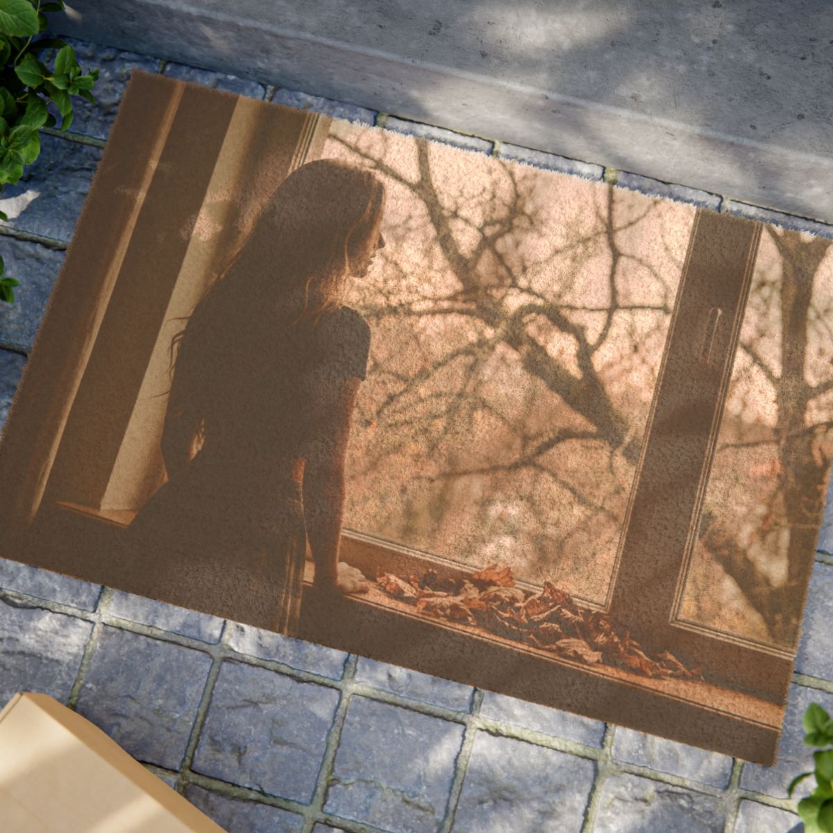 Doormat - Autumn Window Greeting | Echovira Gallery