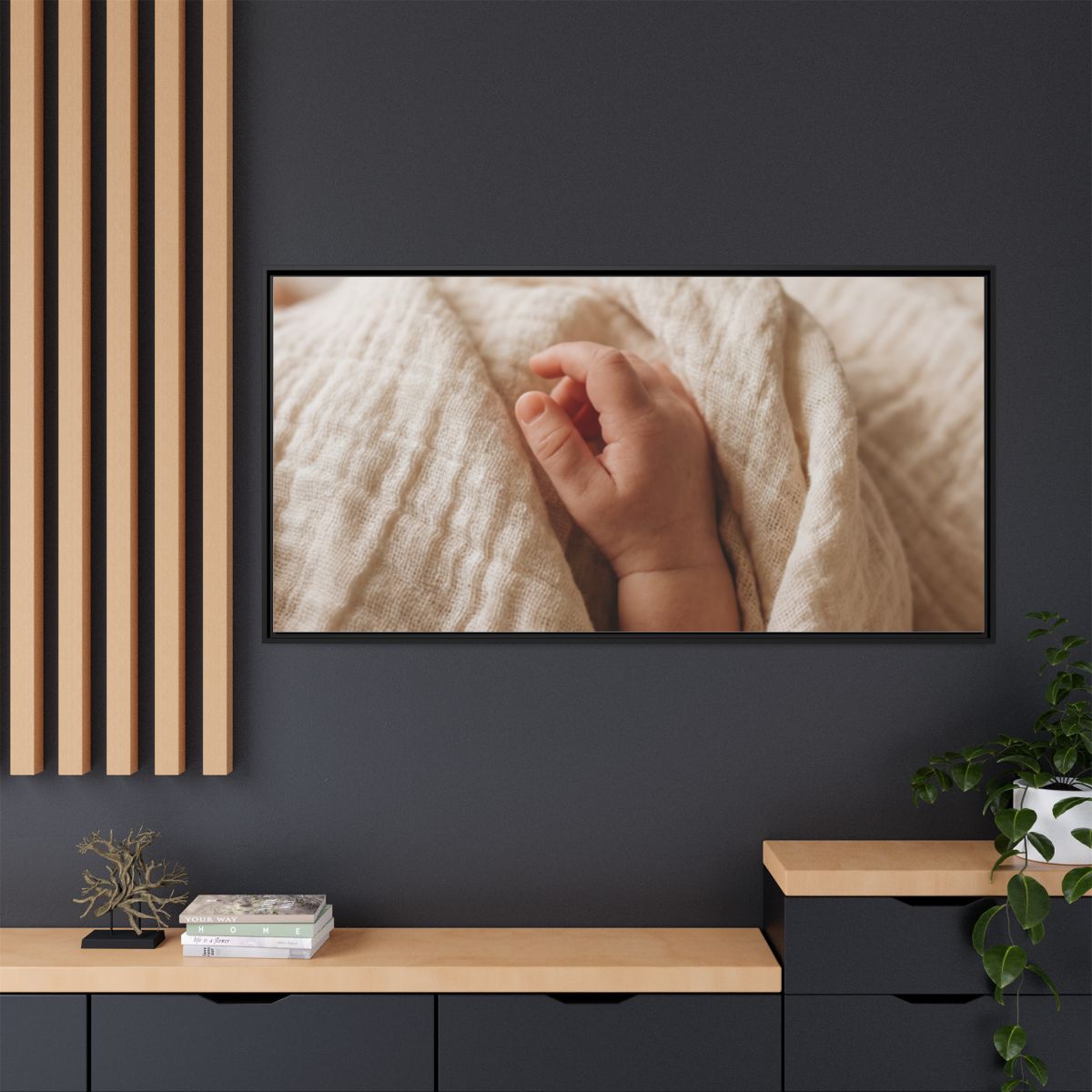 Framed Canvas - Minimalist Decor — Black / 1.25"