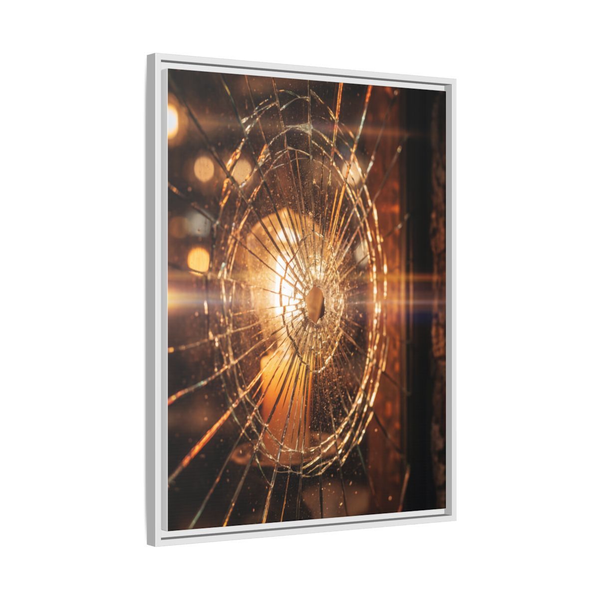 Framed Matte Canvas - Shattered Glass