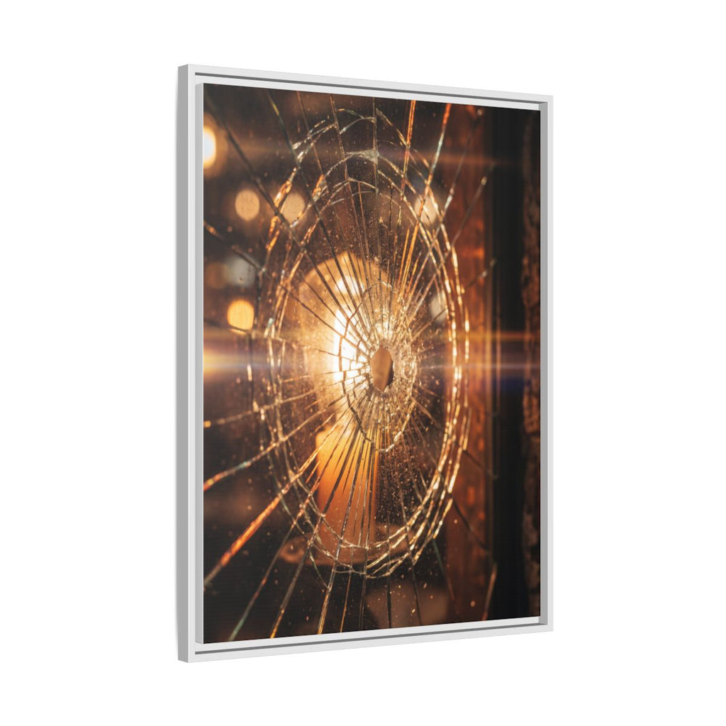 Framed Matte Canvas - Shattered Glass — White / 1.25"