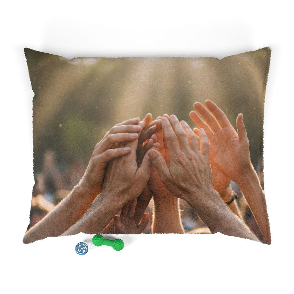 Pet Bed - Golden Rays of Unity Wall Art | Echovira Gallery