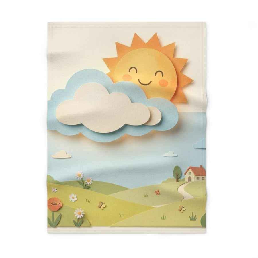 Soft Fleece Baby Blanket - Sunny Meadow Hug