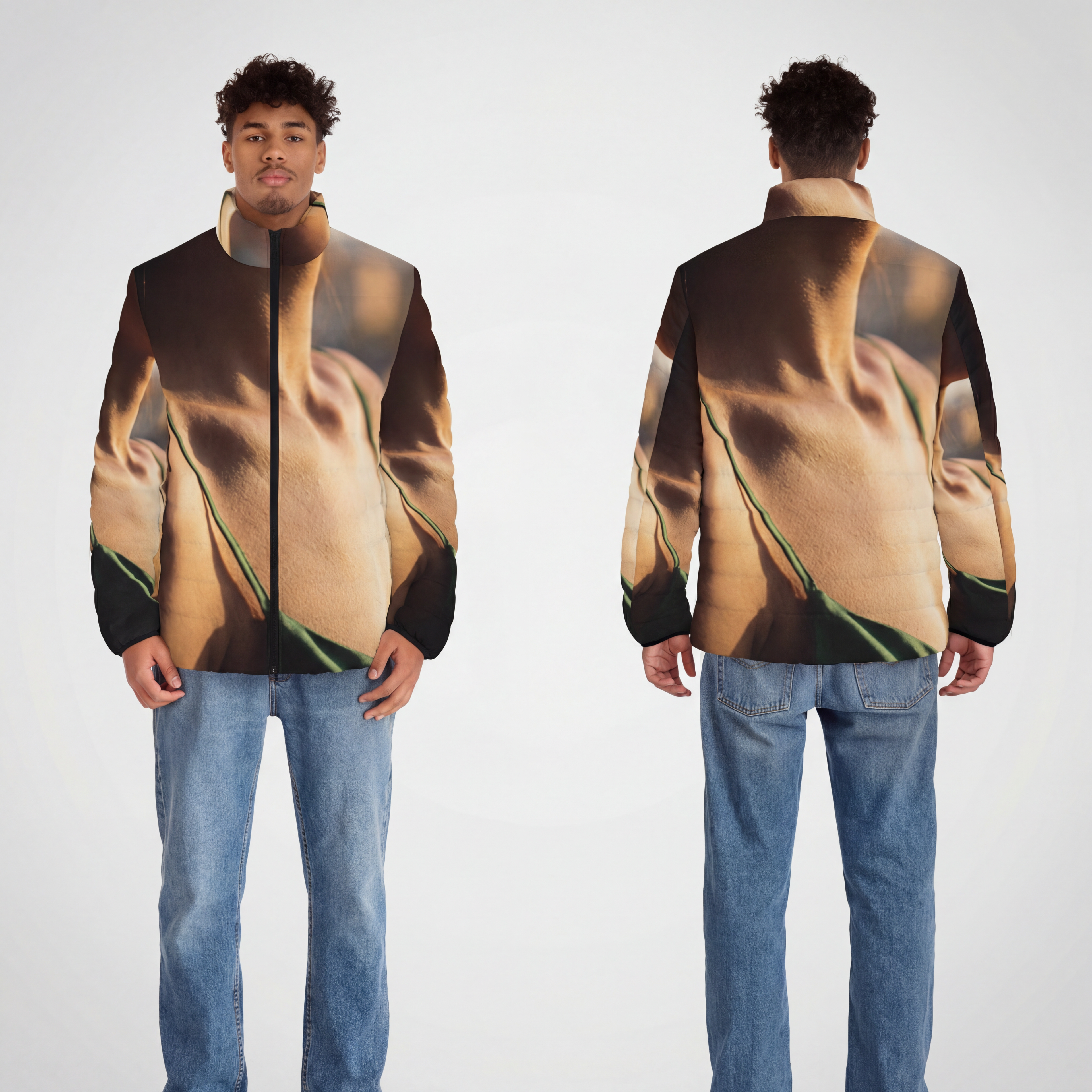 Men's Puffer Jacket - Sunlit Winter Armor