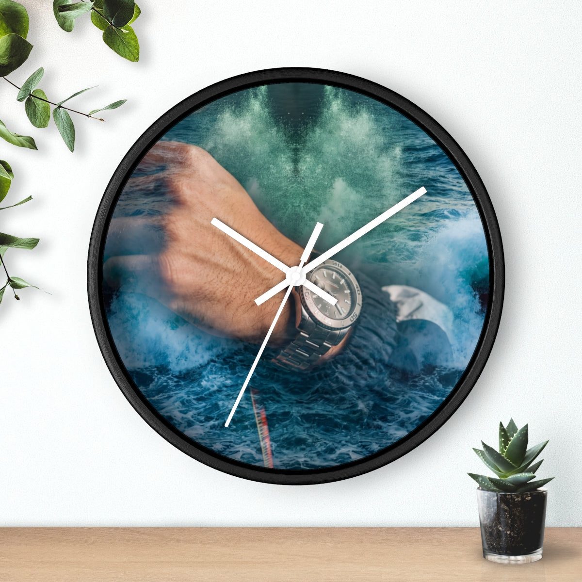Wall Clock - Ocean Chronometer Waves | Echovira Gallery