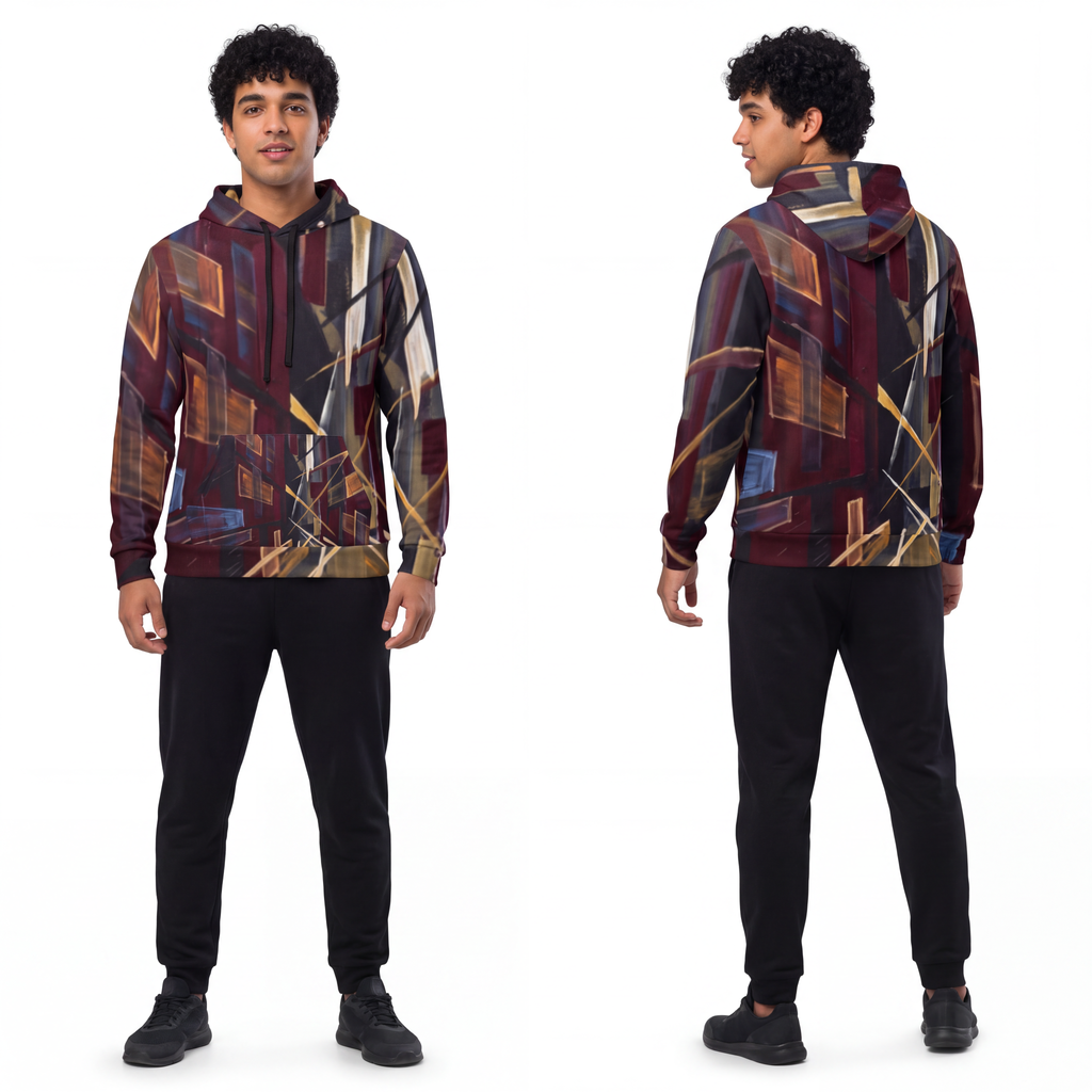Men's Athletic Hoodie - Urban Speed | Echovira Gallery