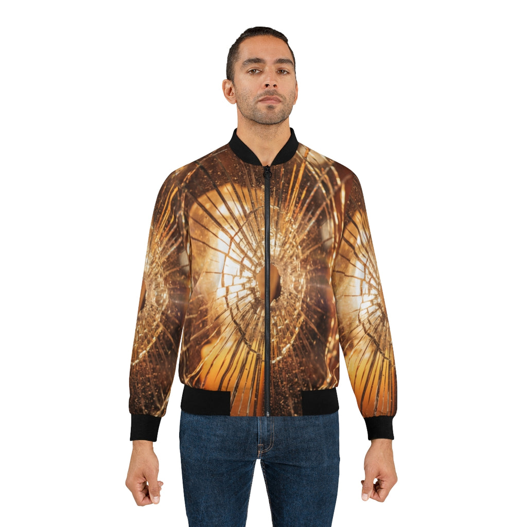 Men's Bomber Jacket - Fractured Luminescence Cinematic Art |...