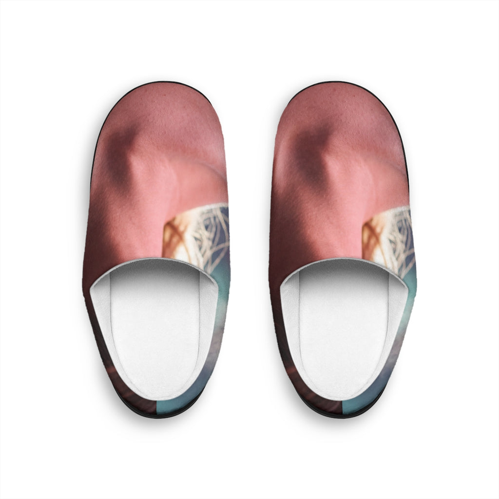Women's Slippers with Sequin Night Art